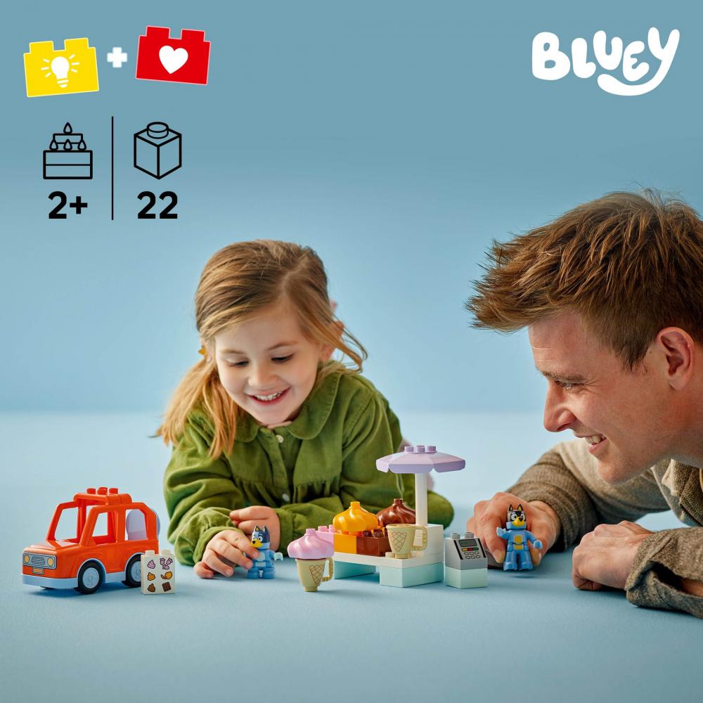 LEGO® DUPLO® Bluey Ausflug zur Eisdiele mit Bluey 22 Teile 10458
