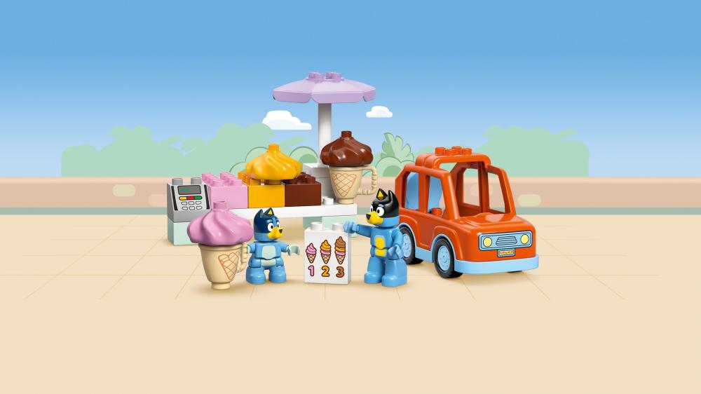 LEGO® DUPLO® Bluey Ausflug zur Eisdiele mit Bluey 22 Teile 10458