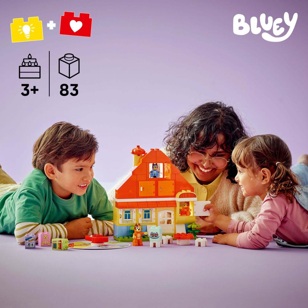 LEGO® DUPLO® Bluey Blueys Familienhaus mit Memory-Spiel 83 Teile 10459