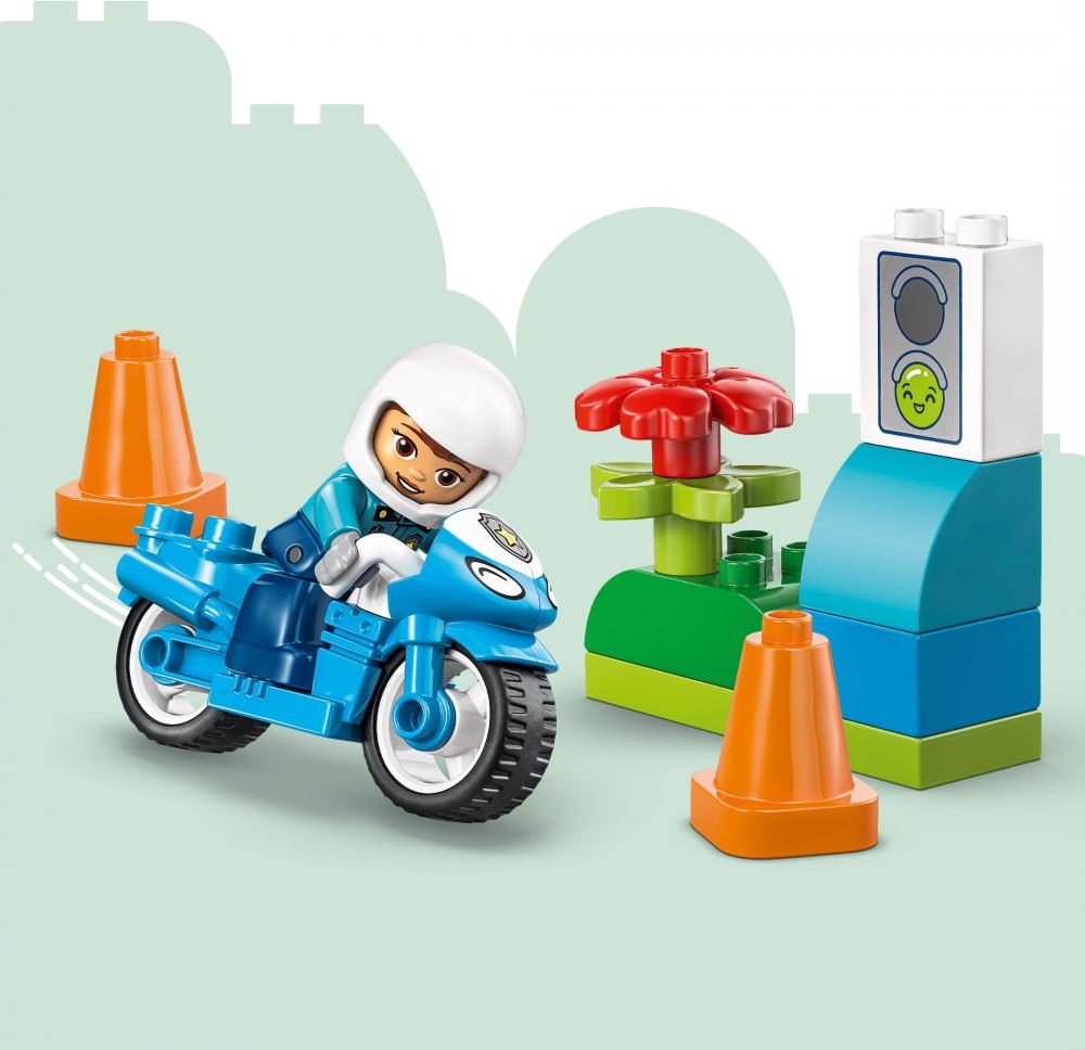 LEGO® DUPLO® Blaues Polizeimotorrad 11 Teile 10471