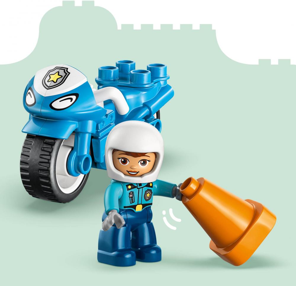 LEGO® DUPLO® Blaues Polizeimotorrad 11 Teile 10471