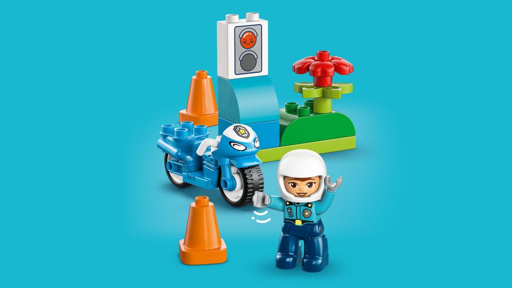 LEGO® DUPLO® Blaues Polizeimotorrad 11 Teile 10471