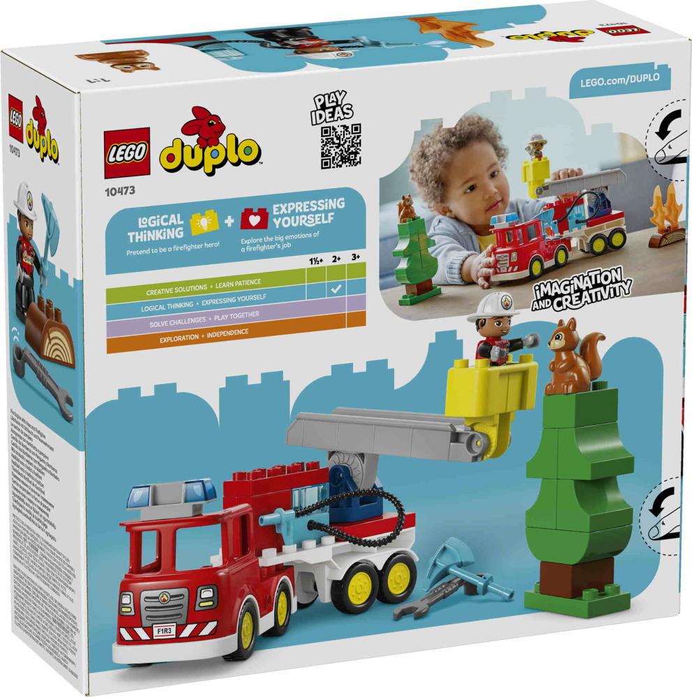 LEGO® DUPLO® Löschauto mit Schlauch und Feuerwehrmann 28 Teile 10473
