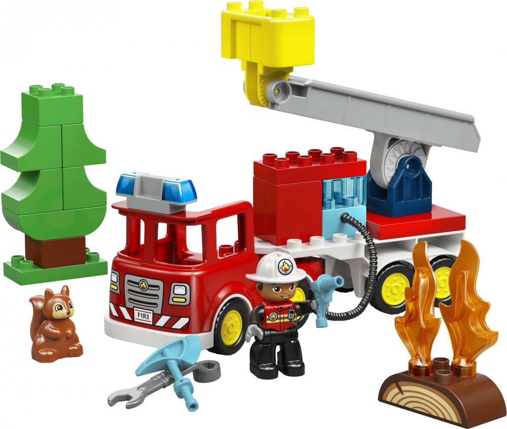 LEGO® DUPLO® Löschauto mit Schlauch und Feuerwehrmann 28 Teile 10473