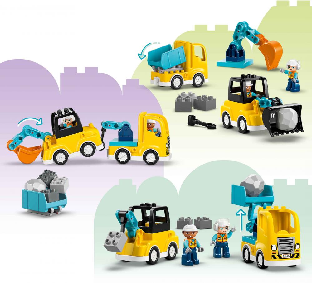 LEGO® DUPLO® Baufahrzeuge - 3-in-1-Set 22 Teile 10475
