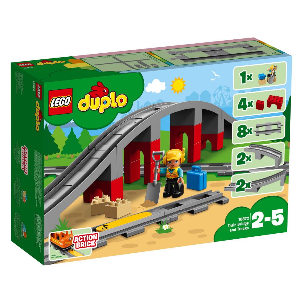 LEGO® DUPLO® Eisenbahn Eisenbahnbrücke und Schienen 26 Teile 10872