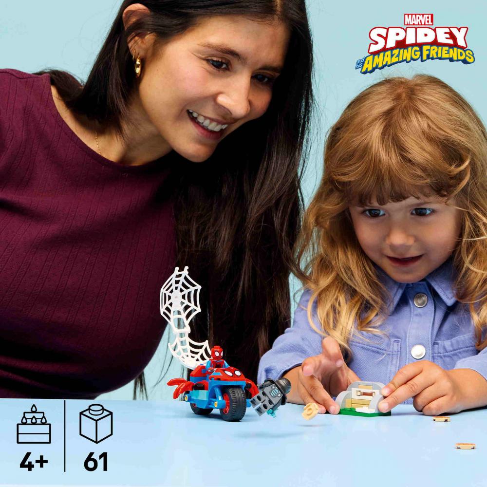 LEGO® Spidey und Seine Super-Freunde Spidey auf Motorrad vs. Rhino 61 Teile 11206