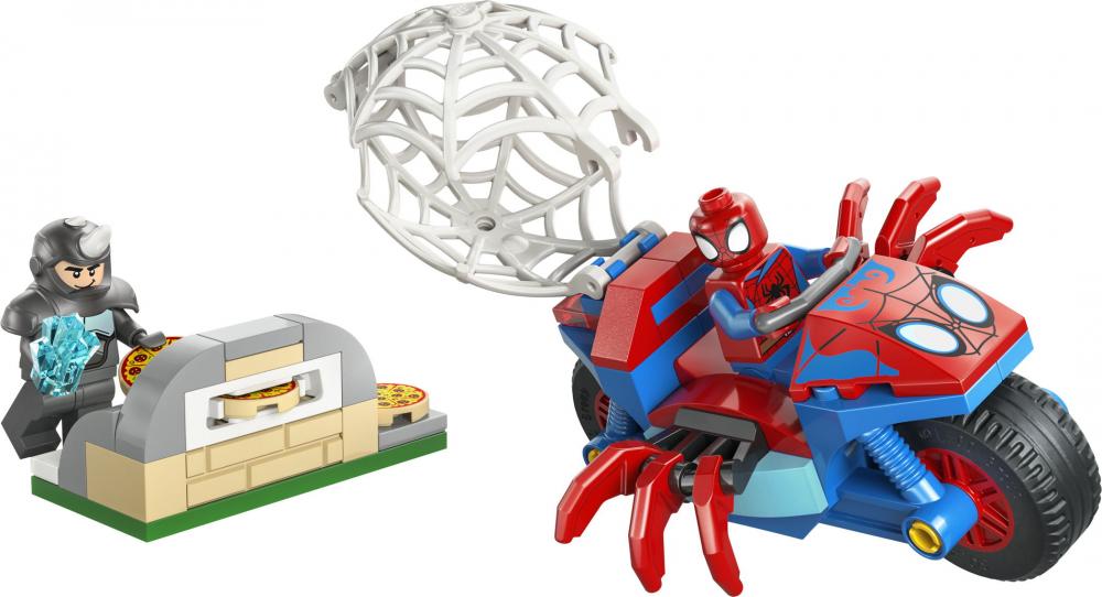 LEGO® Spidey und Seine Super-Freunde Spidey auf Motorrad vs. Rhino 61 Teile 11206