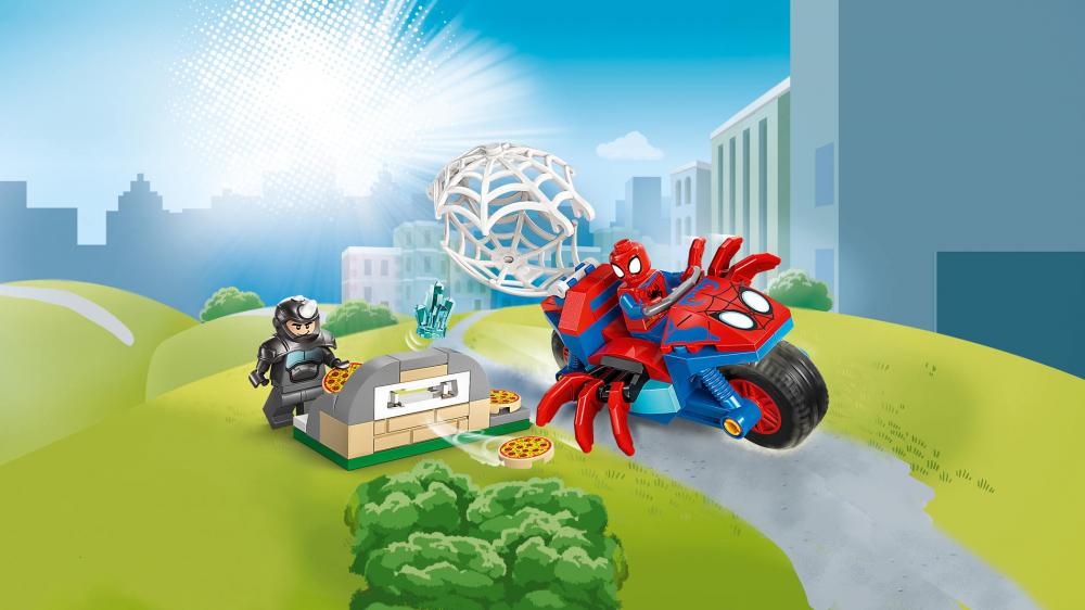LEGO® Spidey und Seine Super-Freunde Spidey auf Motorrad vs. Rhino 61 Teile 11206