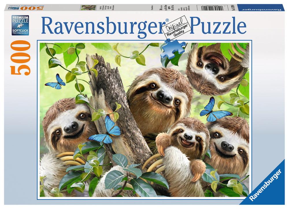 500 Teile Ravensburger Puzzle Faultier Selfie 14790