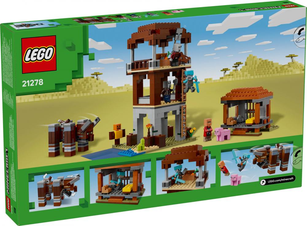 LEGO® Minecraft™ Ein Verwüster am Plünderer-Außenposten 665 Teile 21278
