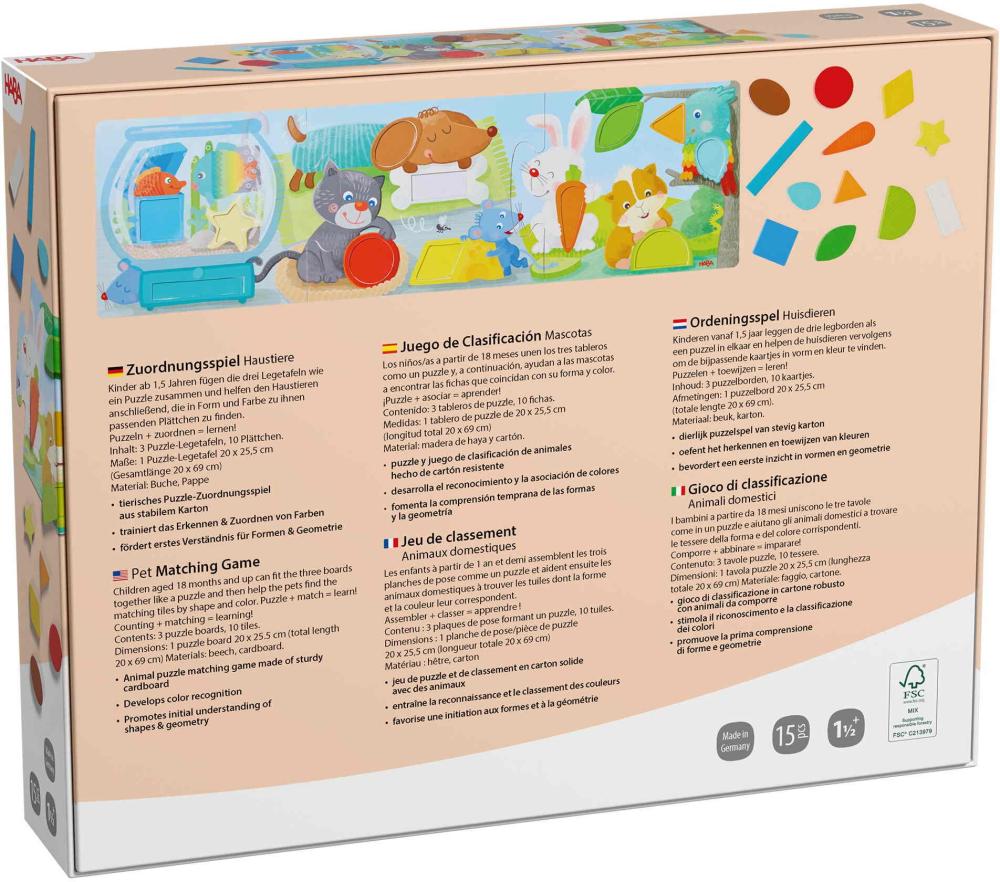 Haba Kinder Puzzle Zuordnungsspiel Haustiere 2013991001
