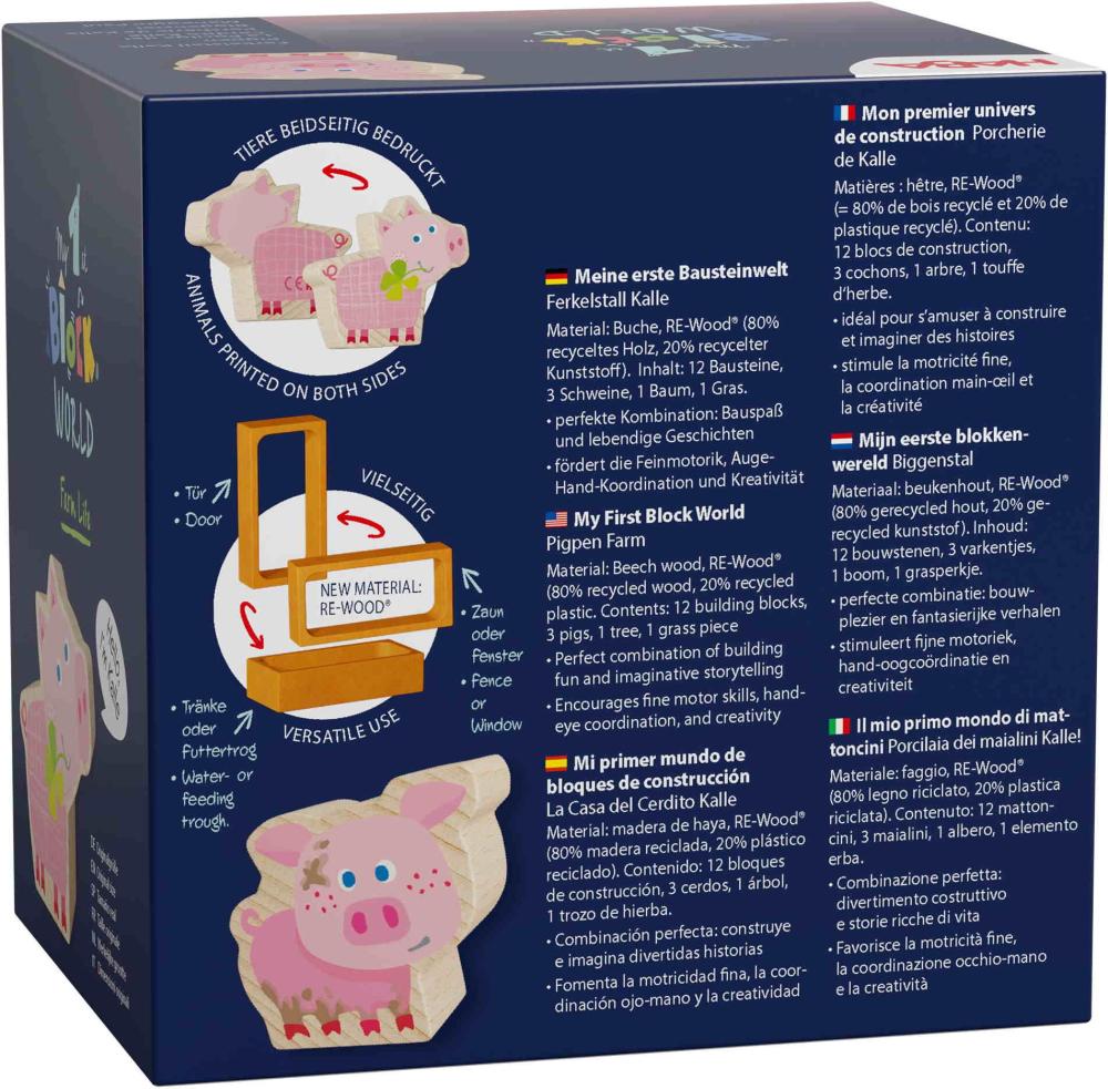 Haba Bau- und Entdeckersteine My 1st Block World Ferkelstall Kalle2014559001