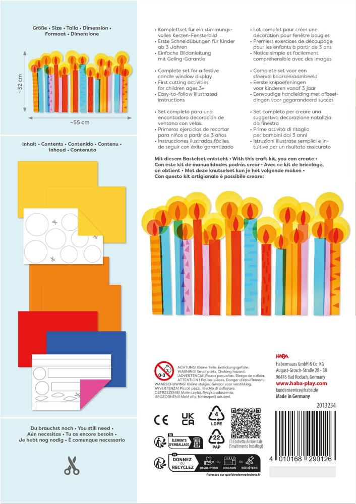 Haba Bastelset Bastelset Erstes Schneiden Fensterbild Kerzenschein 2013234