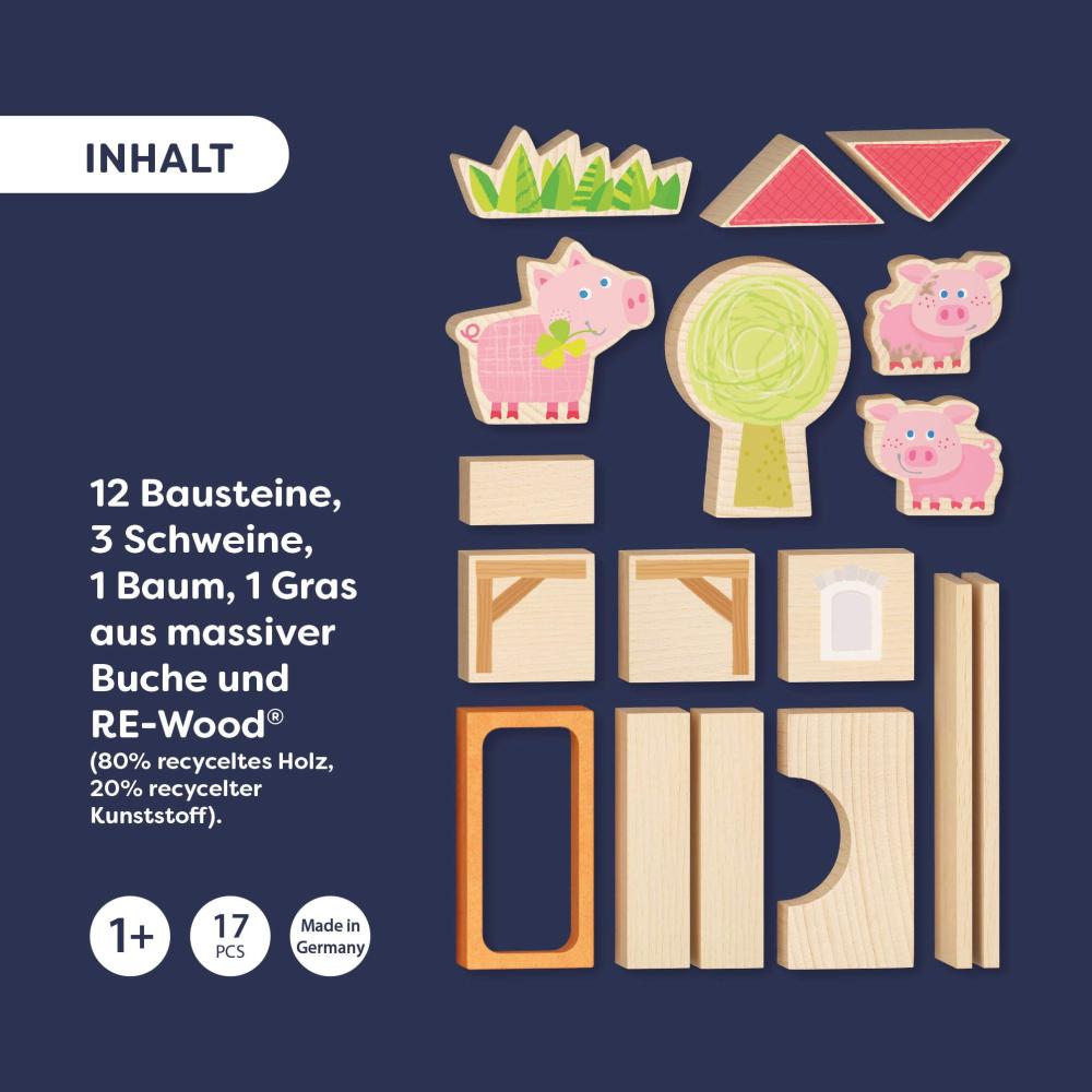 Haba Bau- und Entdeckersteine My 1st Block World Ferkelstall Kalle2014559001