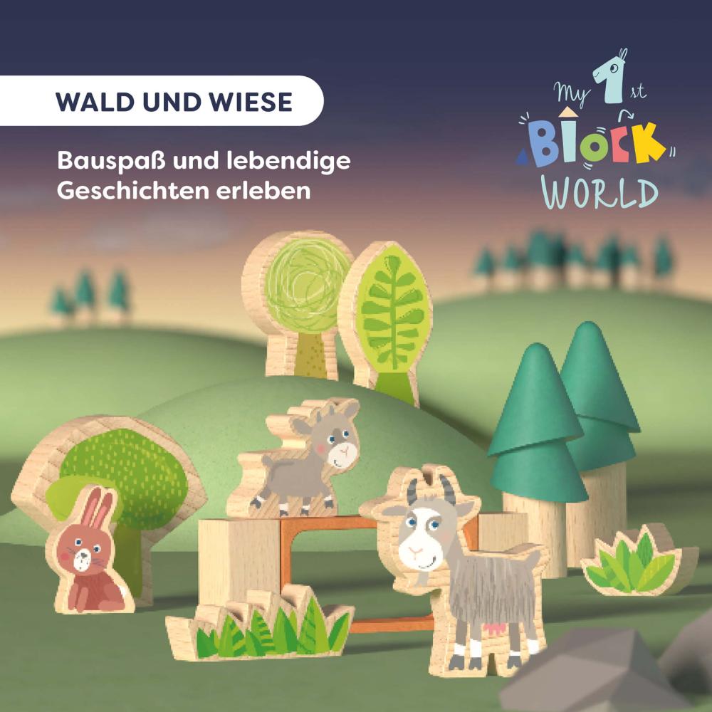 Haba Bau- und Entdeckersteine My 1st Block World Wald und Wiese2014555001