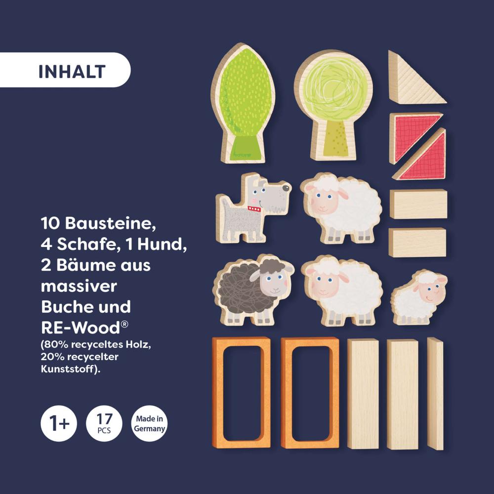 Haba Bau- und Entdeckersteine My 1st Block World Schafweide Walli2014557001