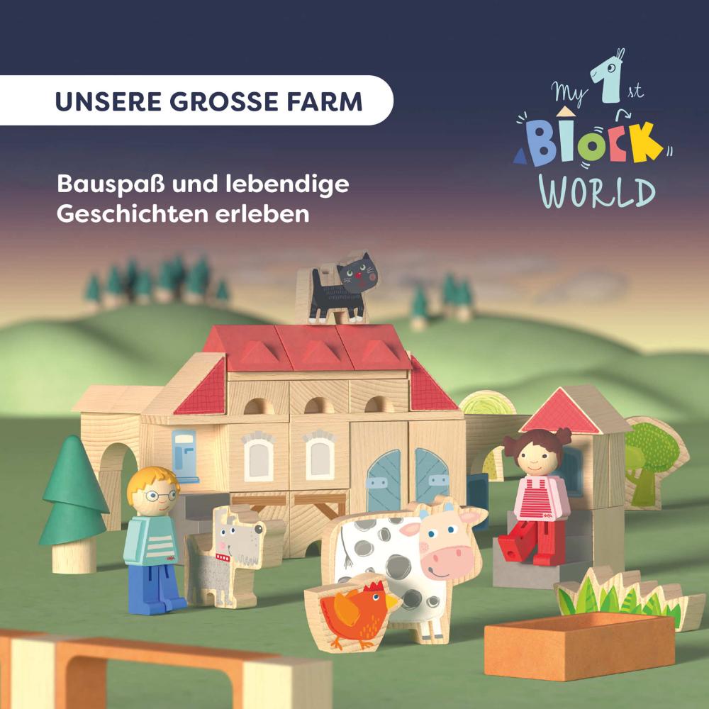 Haba Bau- und Entdeckersteine My 1st Block World Unsere große Farm2013392001