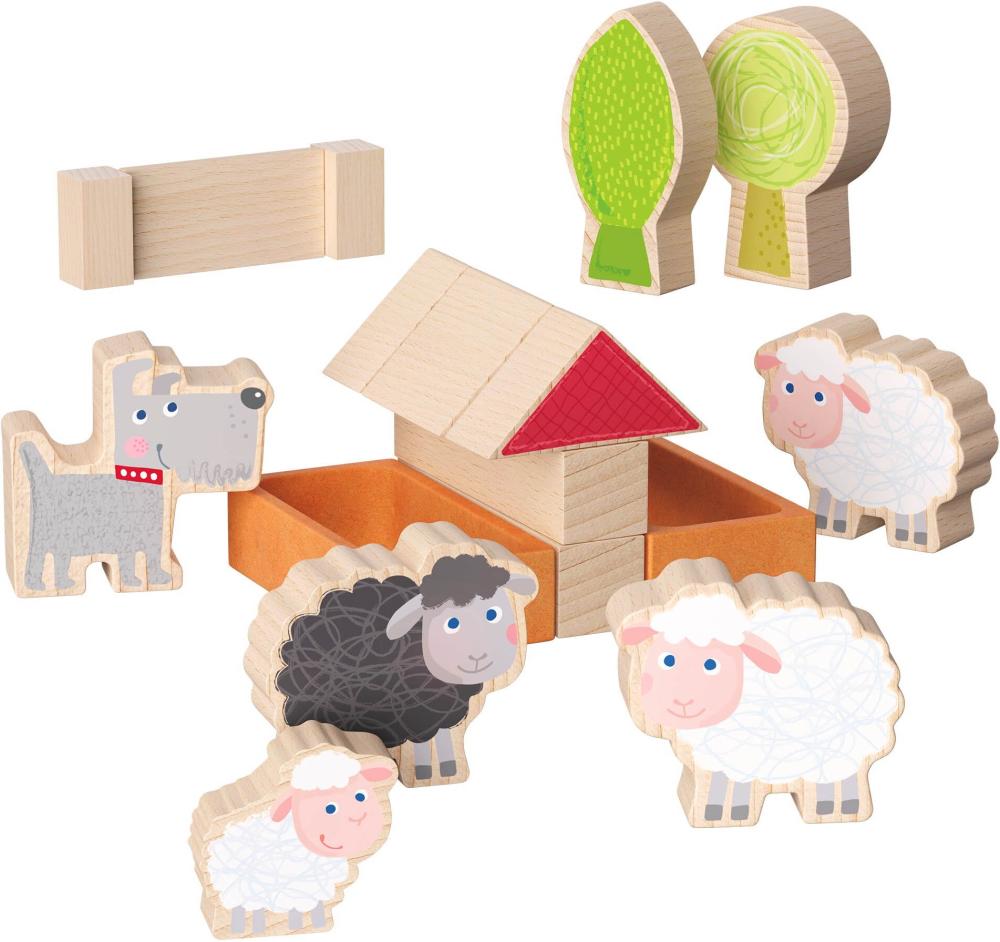 Haba Bau- und Entdeckersteine My 1st Block World Schafweide Walli2014557001