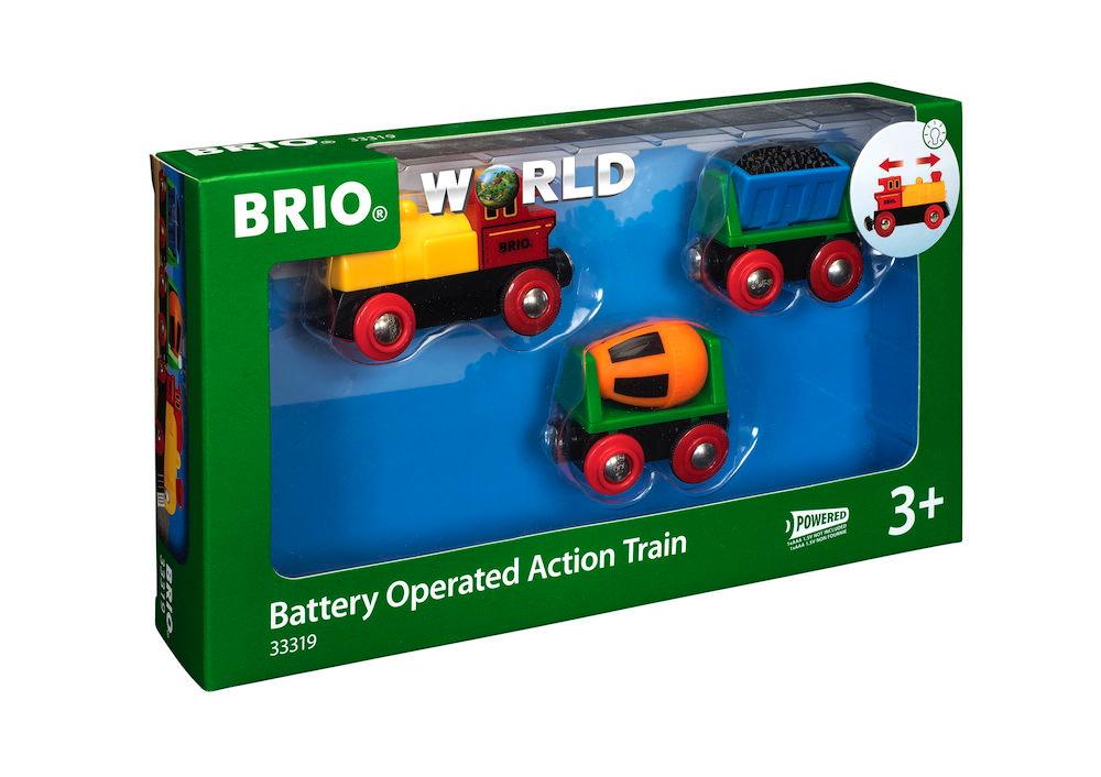 Brio World Eisenbahn Zug mit Batterielok 3 Teile 33319