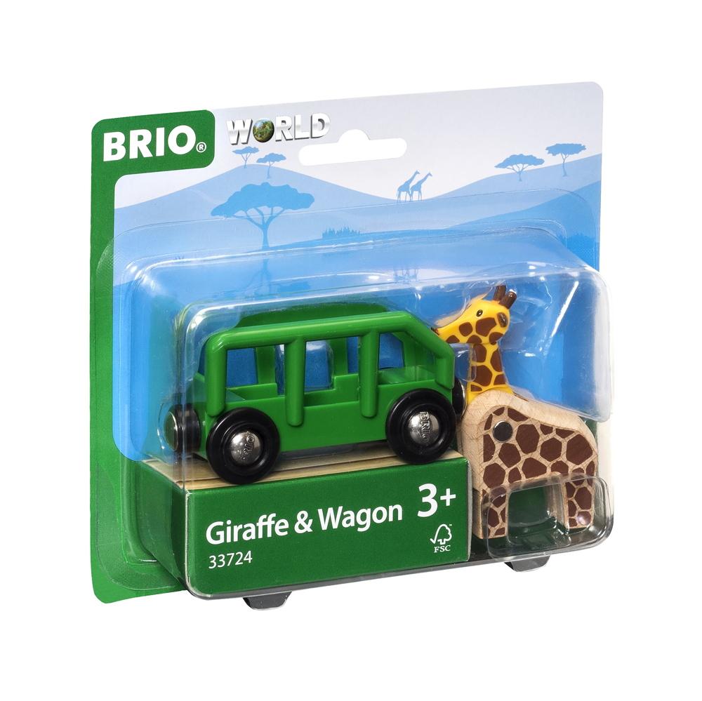 Brio World Eisenbahn Waggon Giraffenwagen 2 Teile 33724