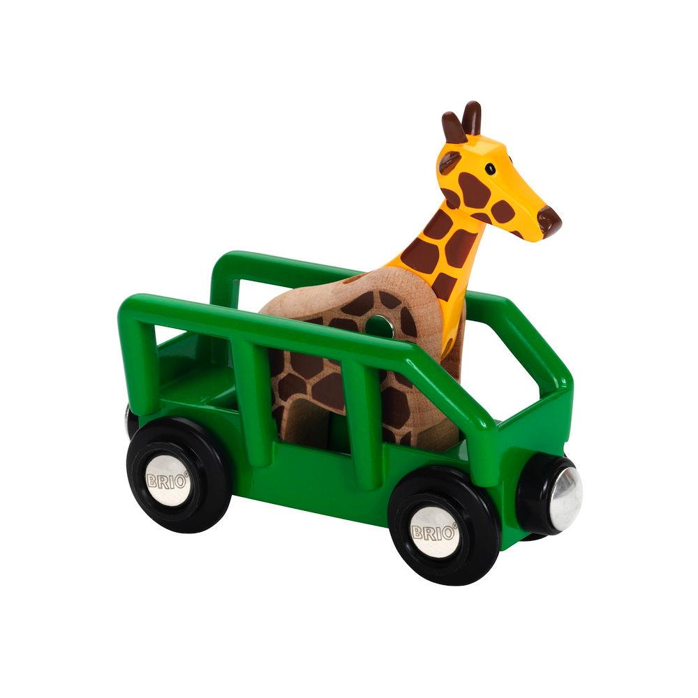 Brio World Eisenbahn Waggon Giraffenwagen 2 Teile 33724