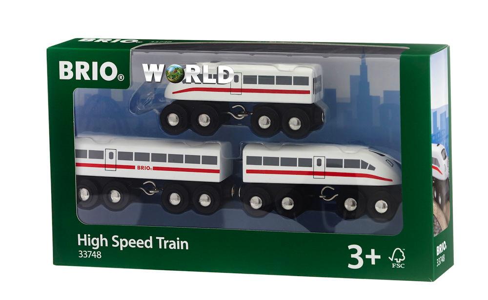 Brio World Eisenbahn Zug Schnellzug mit Sound 3 Teile 33748