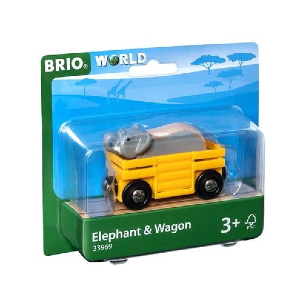 Brio World Eisenbahn Waggon Tierwaggon Elefant 2 Teile 33969