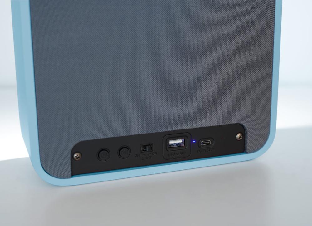 Bigben Bluetooth portabler Lautsprecher COLORLIGHT Cloudy Wolke LED blau AU385120