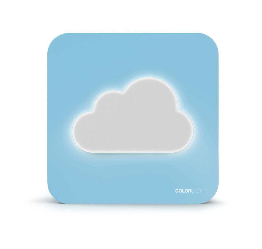 Bigben Bluetooth portabler Lautsprecher COLORLIGHT Cloudy Wolke LED blau AU385120