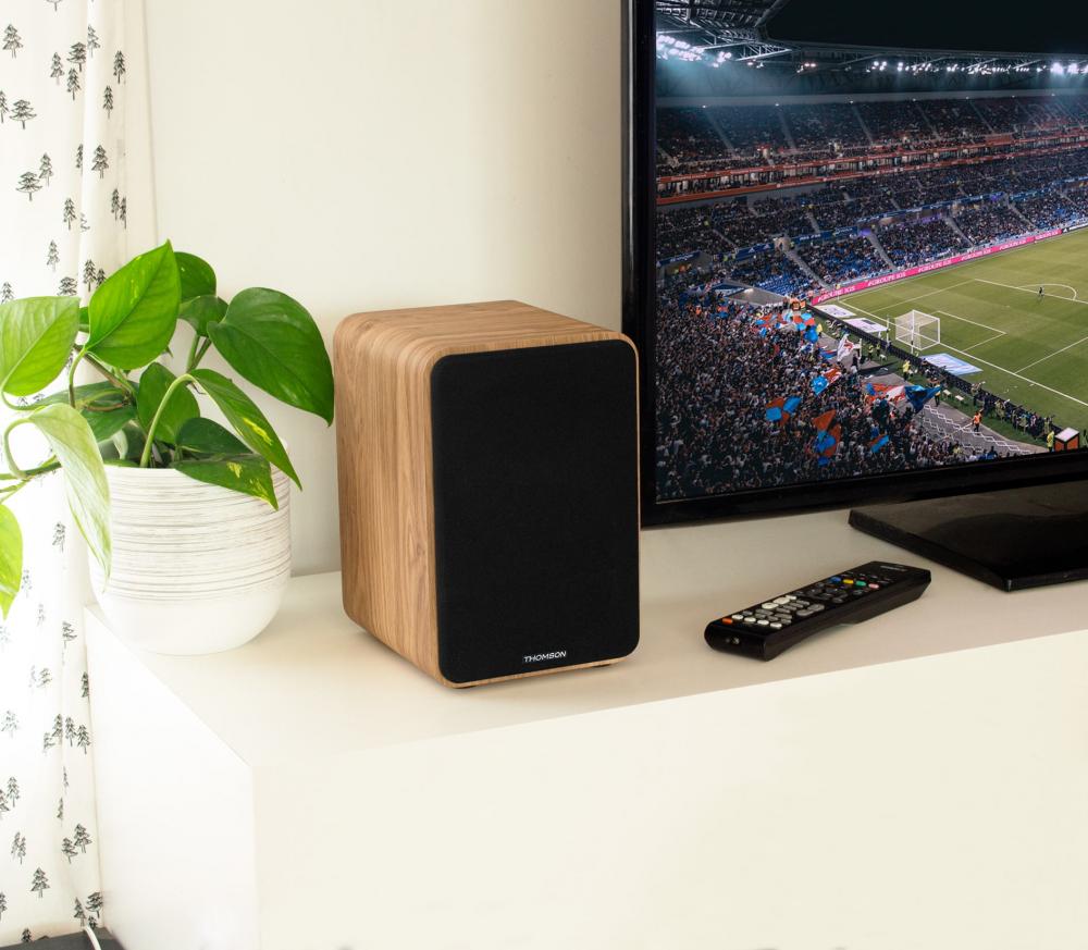 Thomson Bluetooth 2 Regallautsprecher Cosy WS602DUO Holz braun TH387872