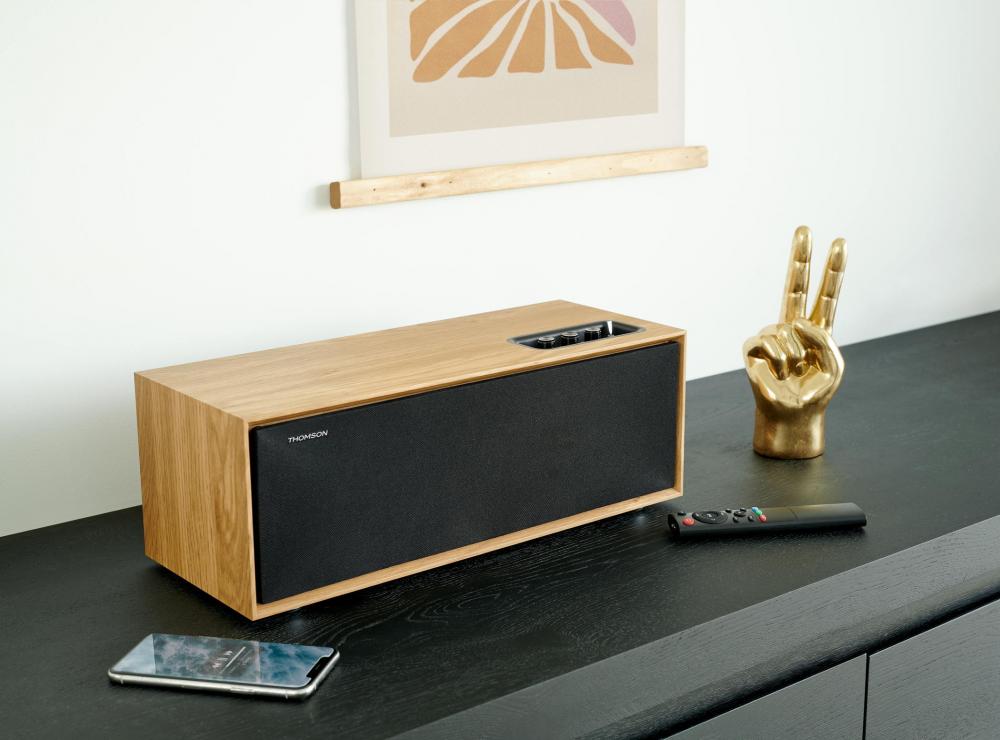 Thomson Bluetooth Regallautsprecher Cosy Range WS702 Holz braun TH388176