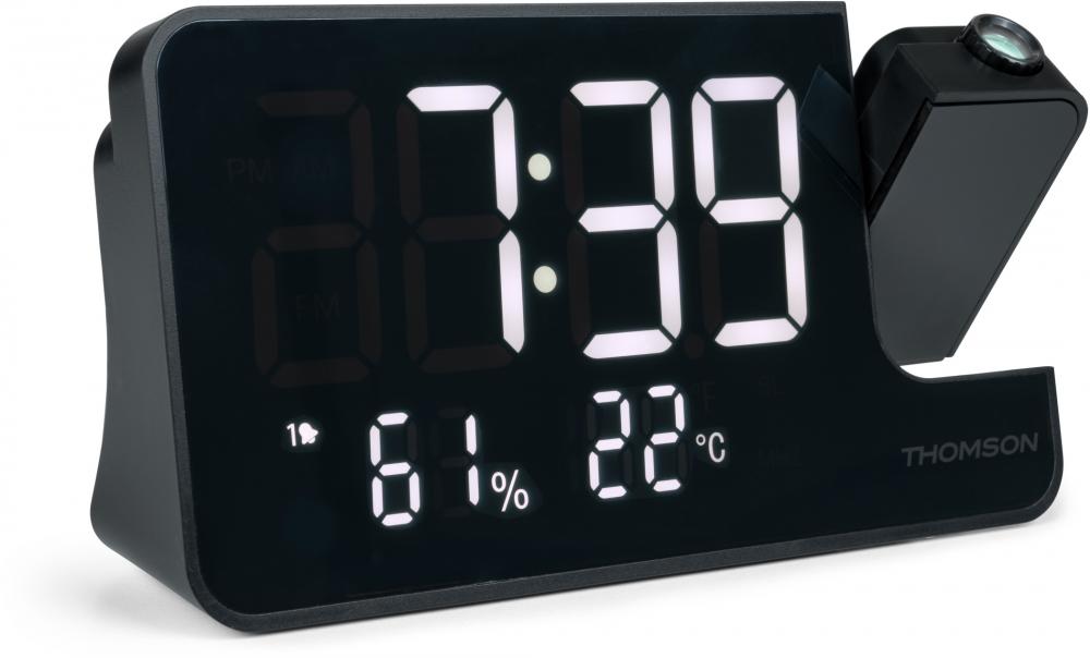 Thomson Radiowecker CP100T UKW/FM Radio Projektion der Uhrzeit schwarz TH388848