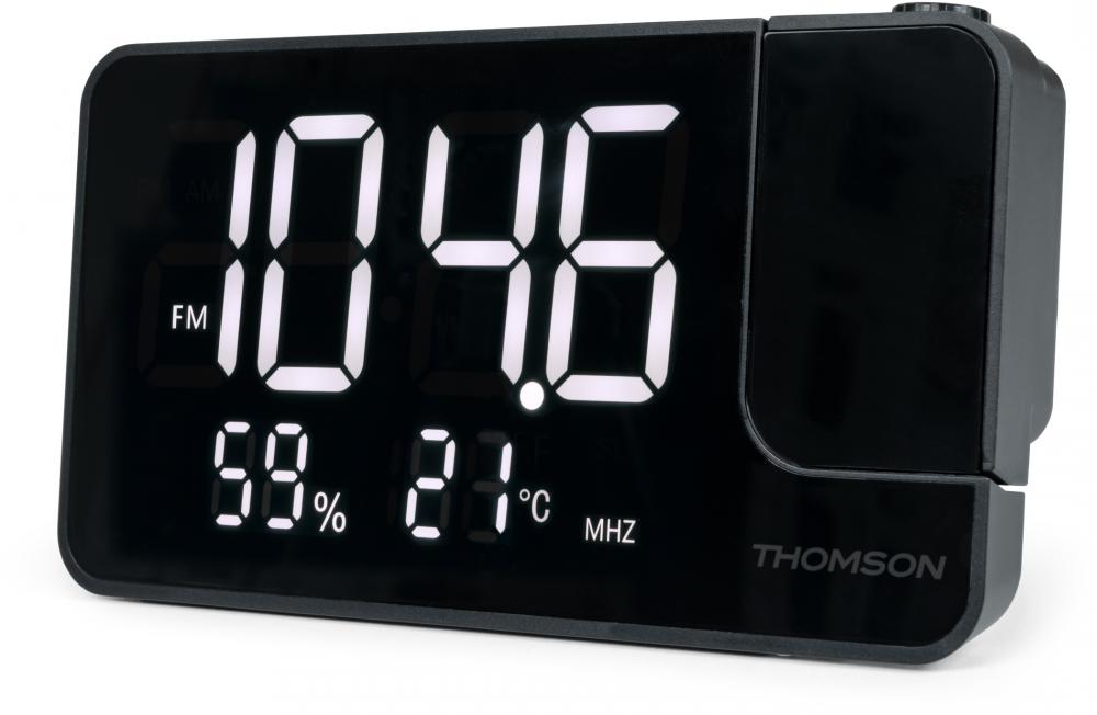 Thomson Radiowecker CP100T UKW/FM Radio Projektion der Uhrzeit schwarz TH388848