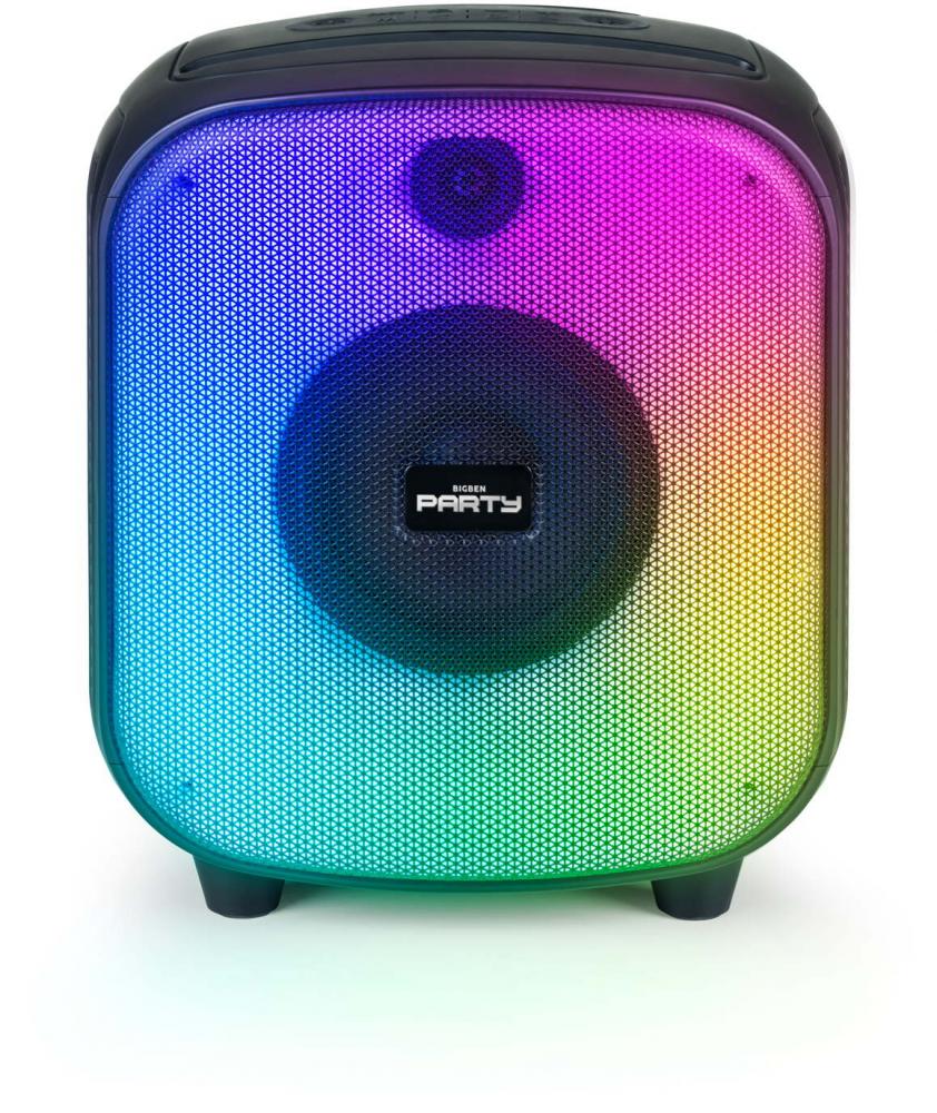 Bigben Bluetooth portabler Lautsprecher Party Cube Disco Licht AU389012