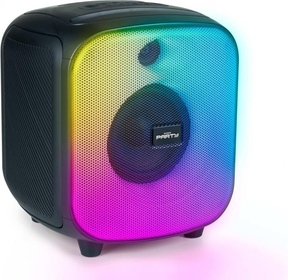 Bigben Bluetooth portabler Lautsprecher Party Cube Disco Licht AU389012