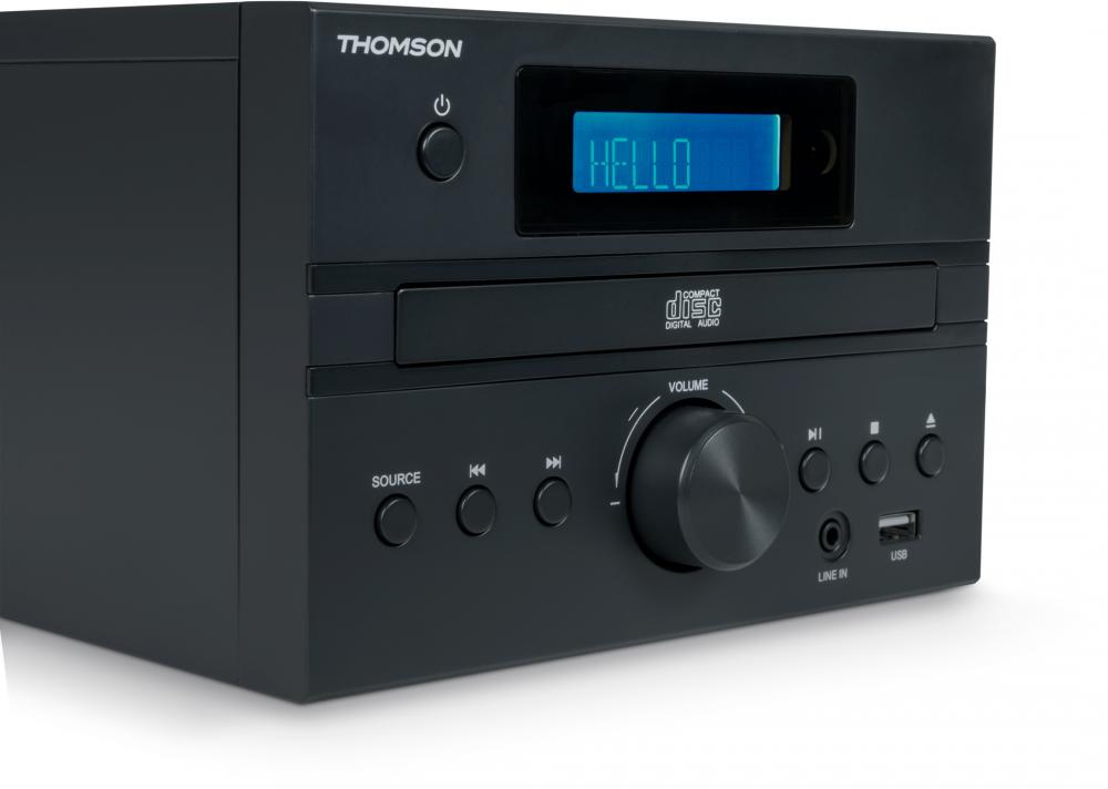 Thomson Bluetooth Kompaktanlage Micro MIC123BT CD Player USB Radio AUX-IN schwarz braun TH389036