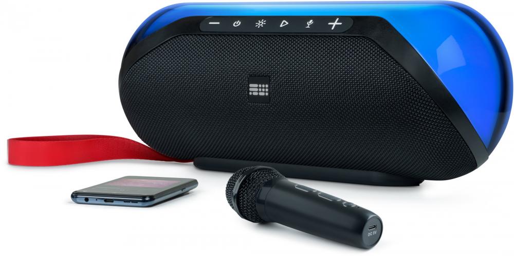 Bigben Bluetooth portabler Lautsprecher Party Lite 2. Gen Disco Licht LED Mikrofon AU389098