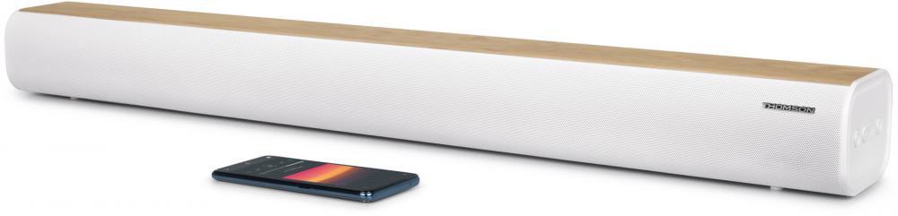 Thomson Bluetooth Soundbar SB401BT Soundsystem weiß Holz braun TH389173