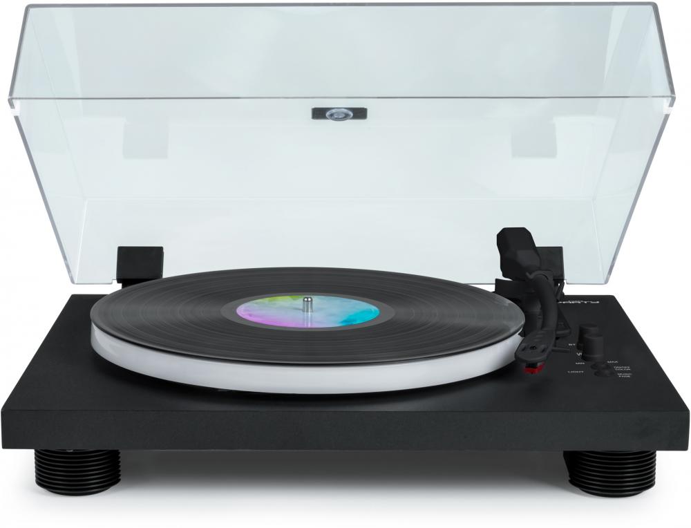 Bigben Bluetooth Plattenspieler Party Turntable eingebaute Lautsprecher Disco Licht AU389364
