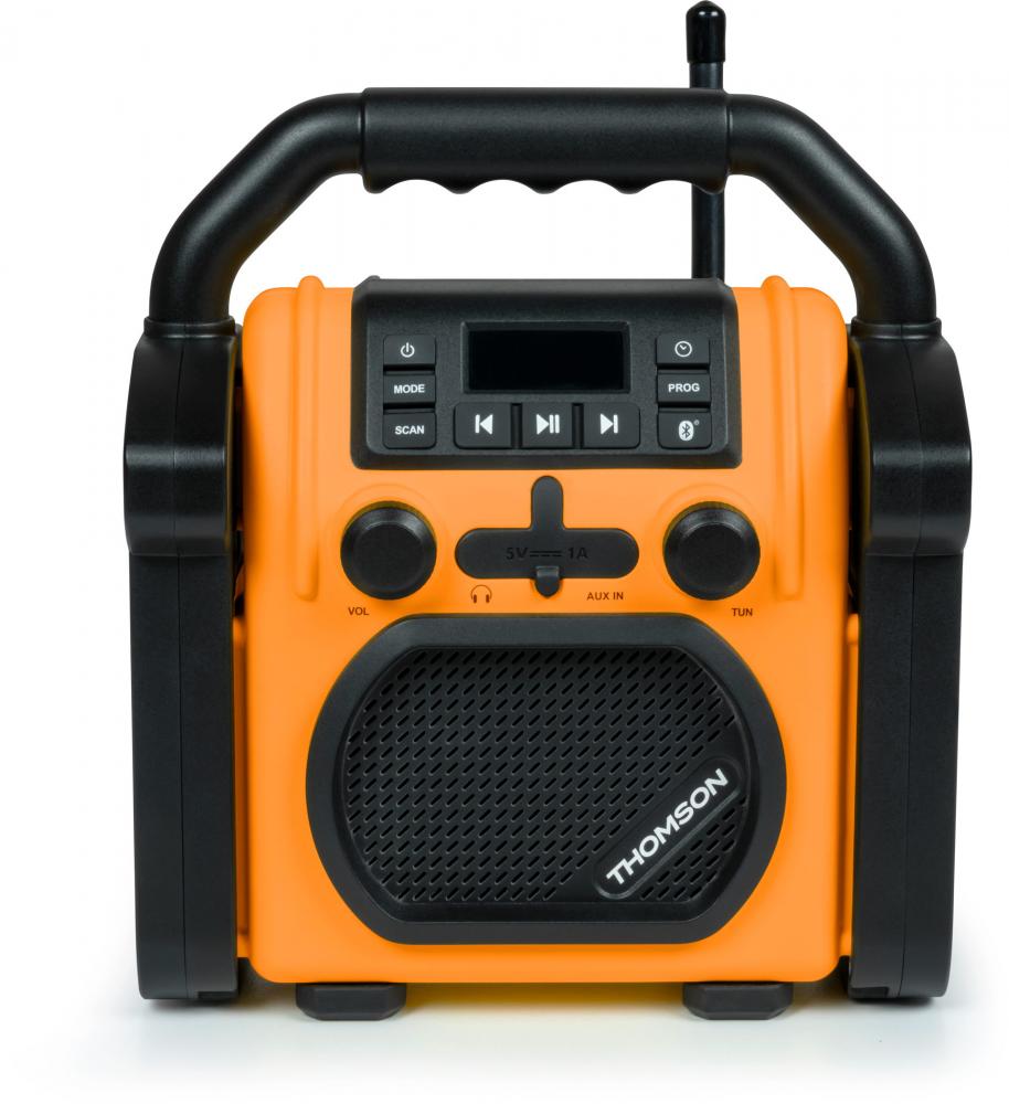 Thomson Bluetooth portables Radio Baustellenradio WKR60BT schwarz orange TH389463