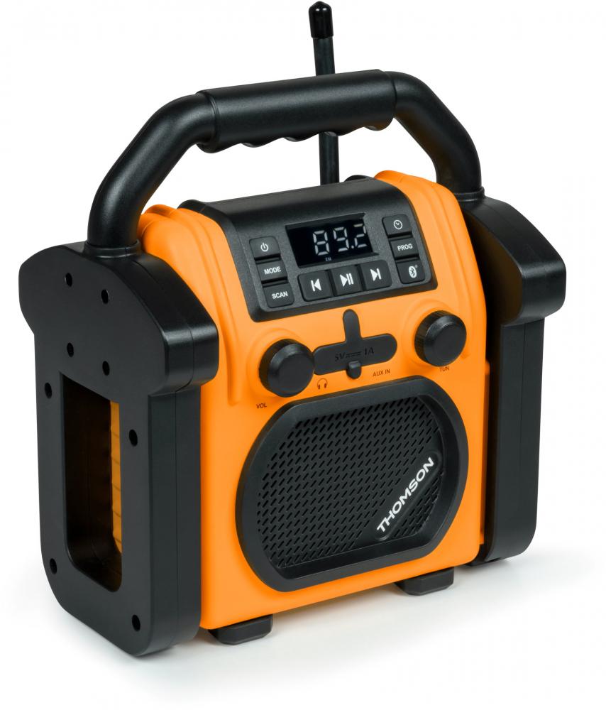 Thomson Bluetooth portables Radio Baustellenradio WKR60BT schwarz orange TH389463