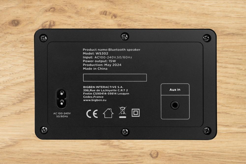 Thomson Bluetooth Lautsprecher Holz WS302 schwarz TH389647