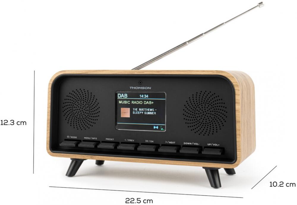 Thomson Bluetooth Radiowecker & Lautsprecher RT850DABBT Retro-Eleganz DAB TH389708