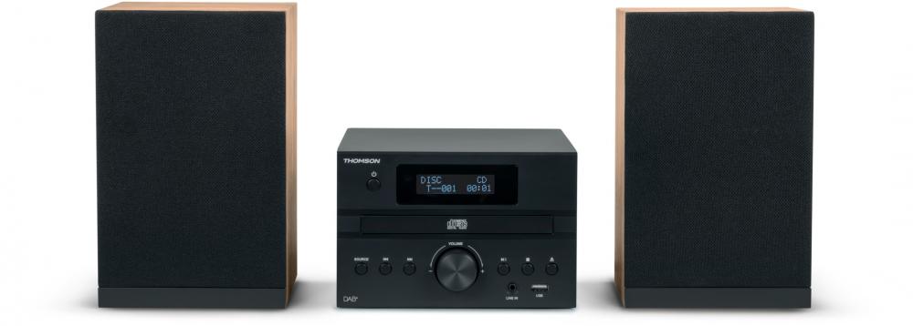 Thomson Bluetooth Kompaktanlage Micro MIC123DABBT DAB+ CD Player USB Radio schwarz braun TH389999