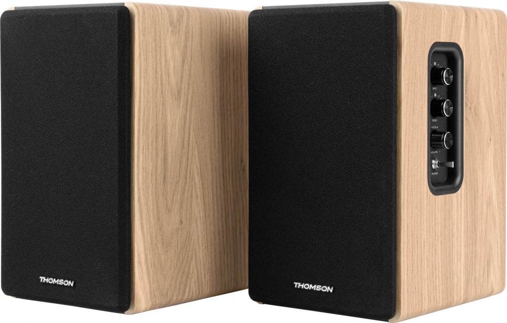 Thomson Bluetooth 2 Regallautsprecher Home WS902DUO Holz braun TH390018