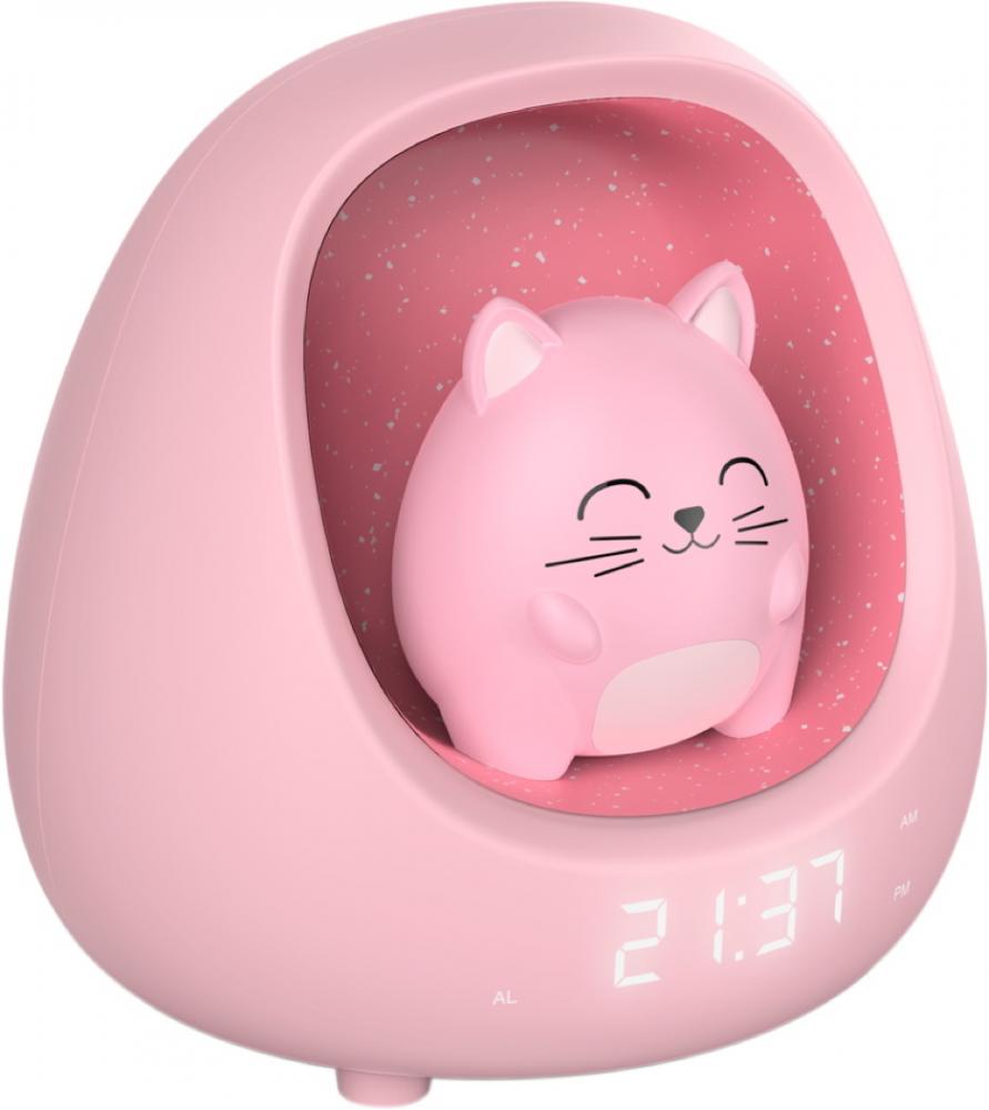 Bigben Kids Wecker mit Nachtlicht Cat Katze Nest MYKO Hi Buddies! Timer, 3 Schlaflieder AU390025