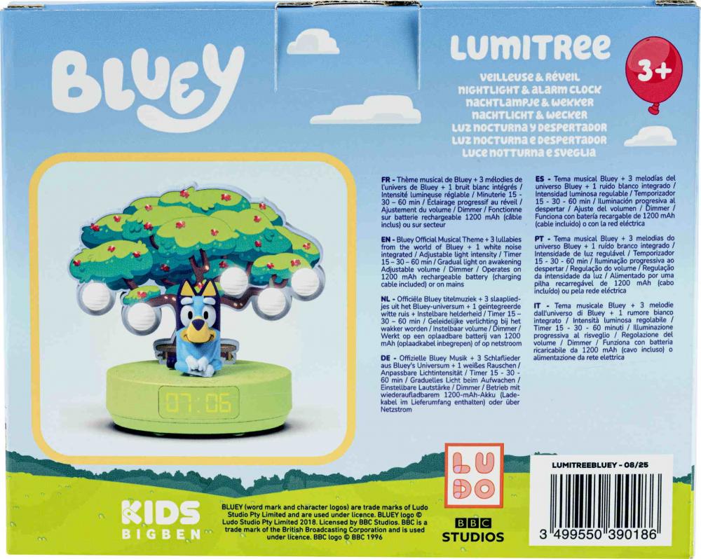 Bigben Kids Wecker mit Nachtlicht Lumitree Bluey AU390186