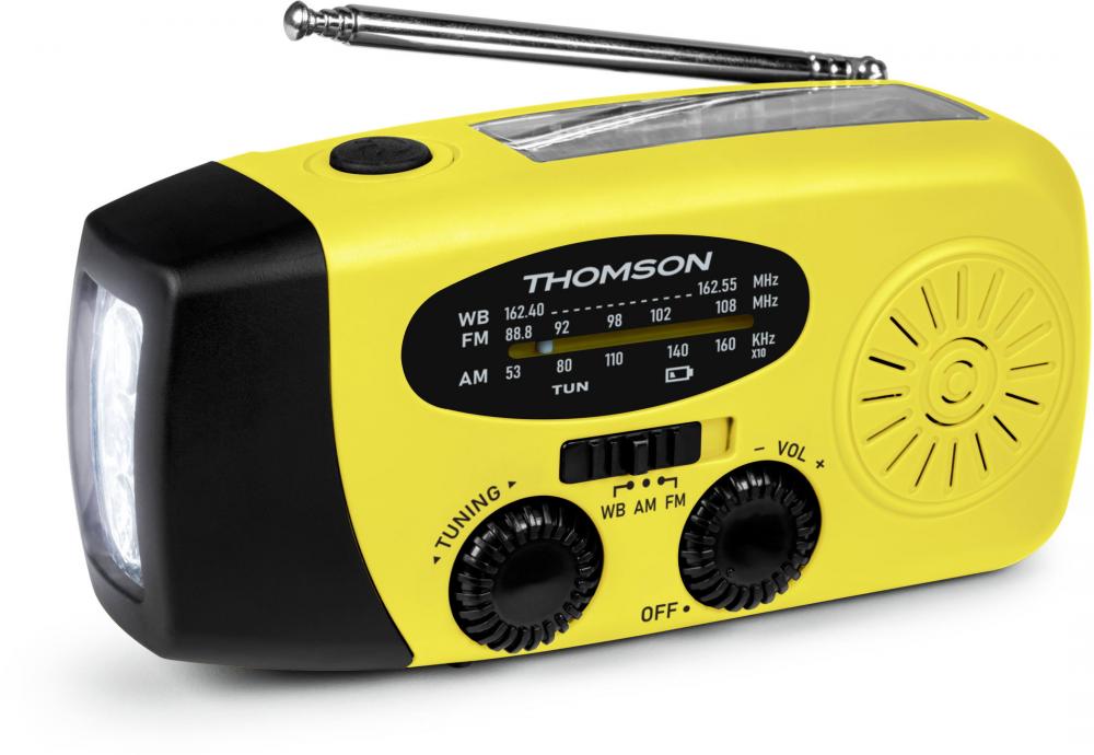 Thomson Notfallradio RT260Y Solar Taschenlampe Powerbank gelb TH390247