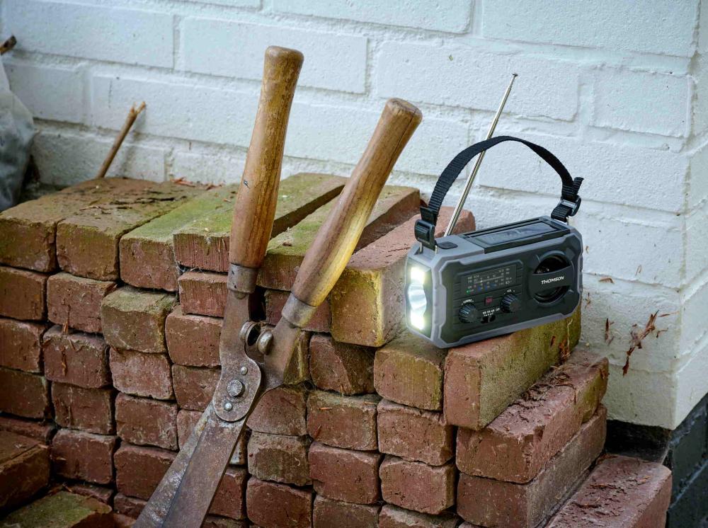 Thomson Notfallradio RT280 Solar Taschenlampe Powerbank grau TH390285